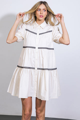A WOW MOMENT WOVEN MINI DRESS - By Baano