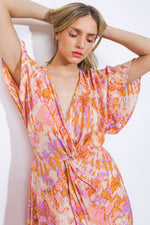 MOST WONDERFUL TIME WOVEN MIDI DRESS - By Baano