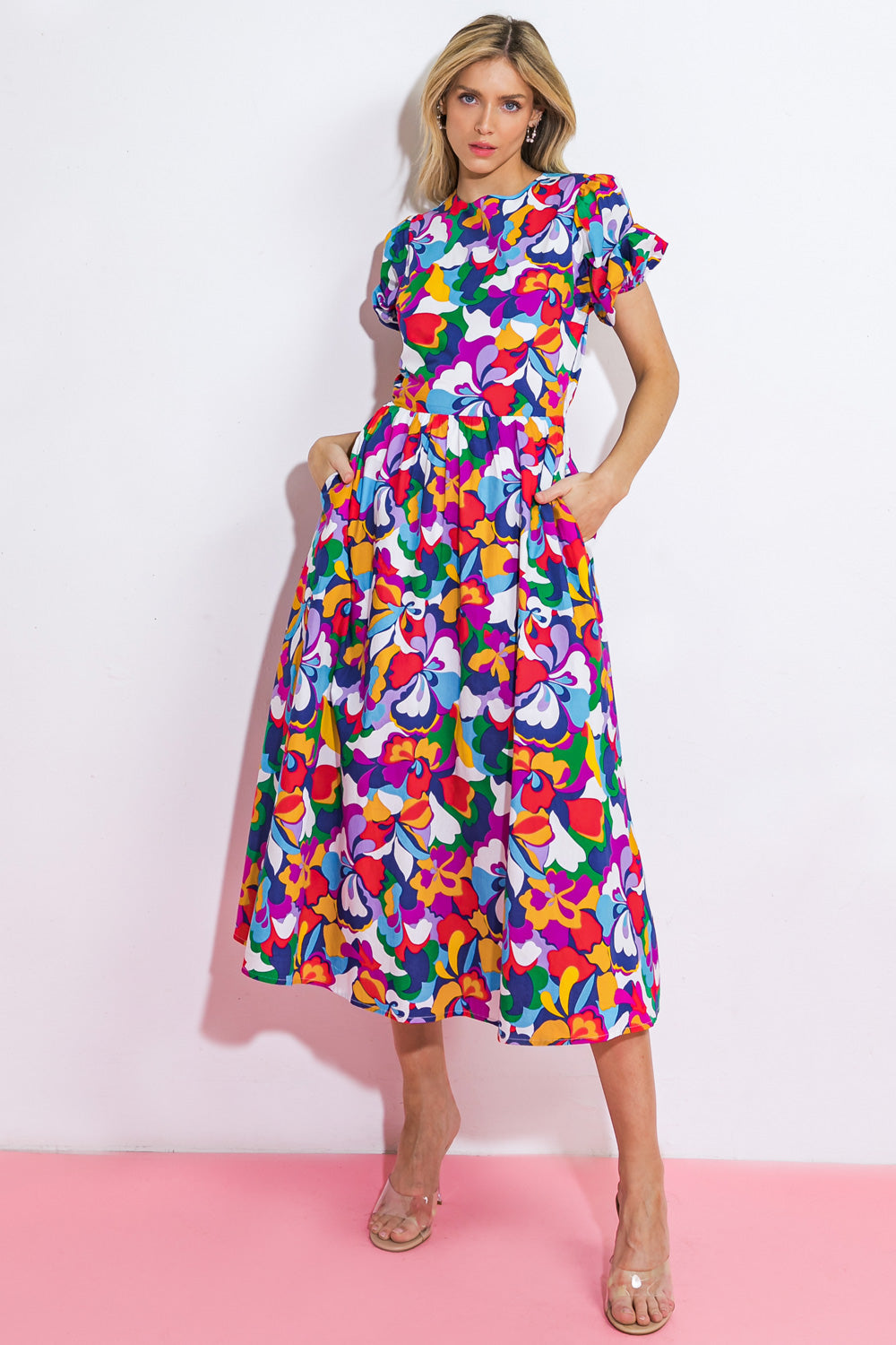 LET ME ADORE YOU WOVEN MIDI DRESS - By Baano
