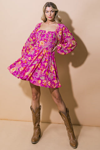 THRIVING ALL NIGHT WOVEN MINI DRESS - By Baano