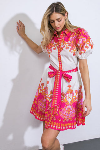 ATTENTION SEEKER WOVEN MINI DRESS - By Baano