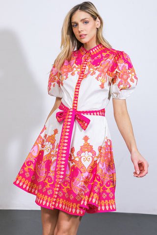ATTENTION SEEKER WOVEN MINI DRESS - By Baano