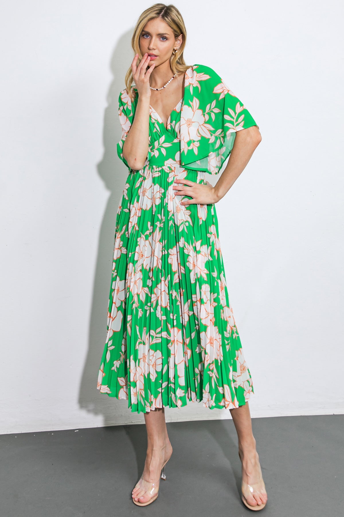 MESSAGE IN A BOTTLE WOVEN MIDI DRESS - By Baano