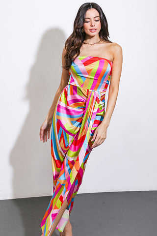 I'VE SEEN IT ALL WOVEN MIDI DRESS - By Baano