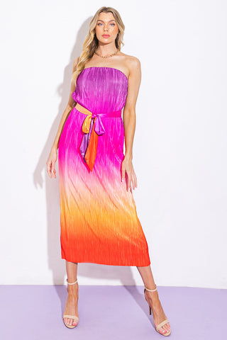 GIVE IT A GO IN GARDEN MIDI DRESS - By Baano