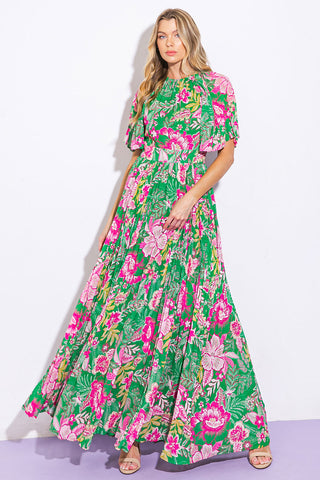 ALL NIGHT REVIVAL WOVEN MAXI DRESS - By Baano