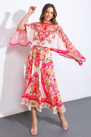 STUCK ON YOU WOVEN MIDI DRESS - By Baano