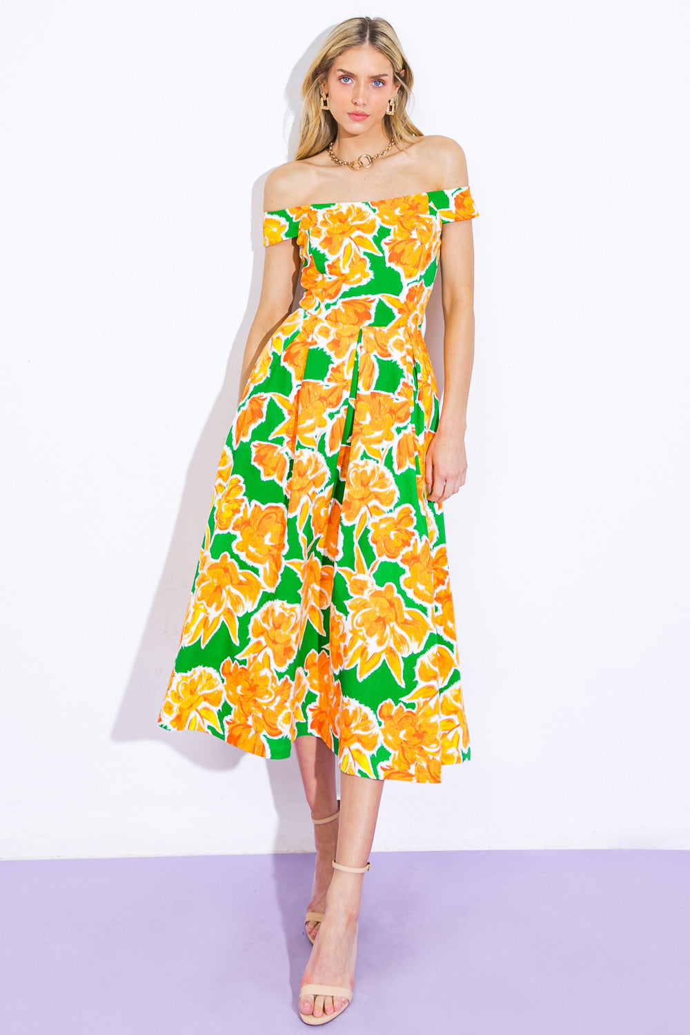 WHERE I WANT TO BE TWILL MIDI DRESS - By Baano