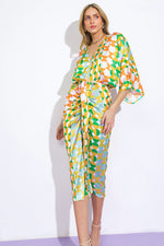 BEST IMPRESSIONS WOVEN SATIN MIDI DRESS - By Baano