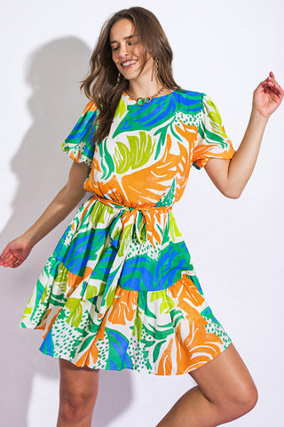 LISTEN TO THE MUSIC WOVEN MINI DRESS - By Baano