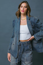 GIVE IT YOUR ALL DENIM BLAZER - By Baano