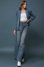 GIVE IT YOUR ALL DENIM BLAZER - By Baano