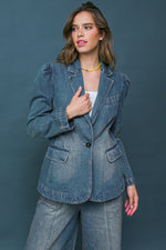 GIVE IT YOUR ALL DENIM BLAZER - By Baano