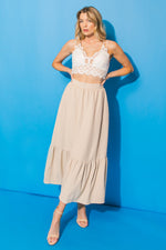 LOVELY MOOD WOVEN MIDI SKIRT - By Baano