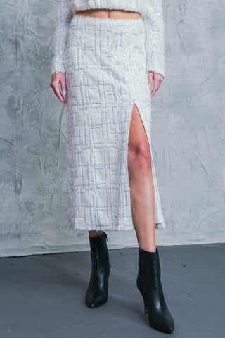MADE YOU MY WORLD WOVEN MIDI SKIRT - By Baano