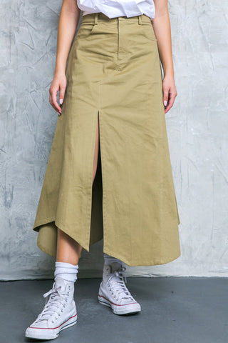 COMPLETE CRUSH TWILL MIDI SKIRT - By Baano