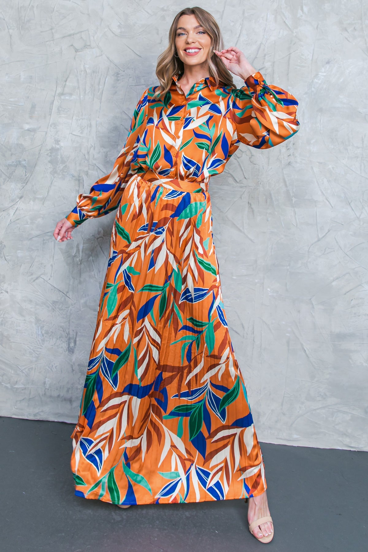 FEELS LIKE FALL WOVEN MAXI SKIRT - By Baano