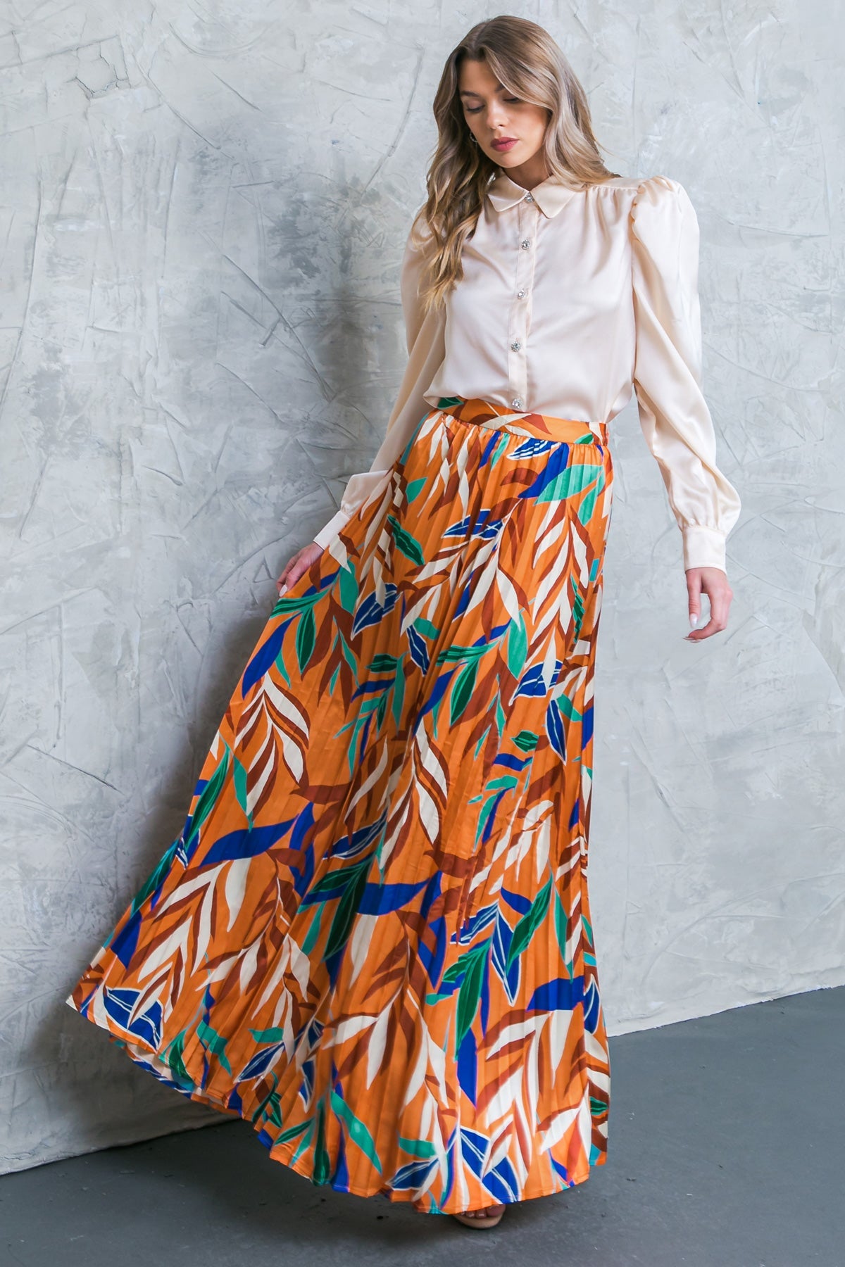 FEELS LIKE FALL WOVEN MAXI SKIRT - By Baano