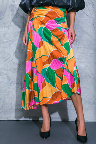 GRACEFUL IMPRESSION WOVEN MIDI SKIRT - By Baano