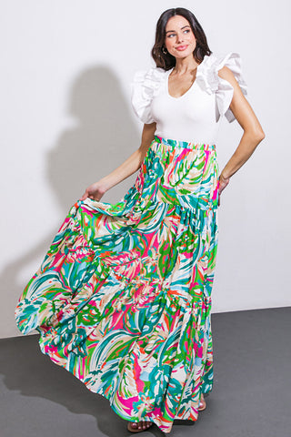 BRING GOOD ENERGY WOVEN MAXI SKIRT - By Baano