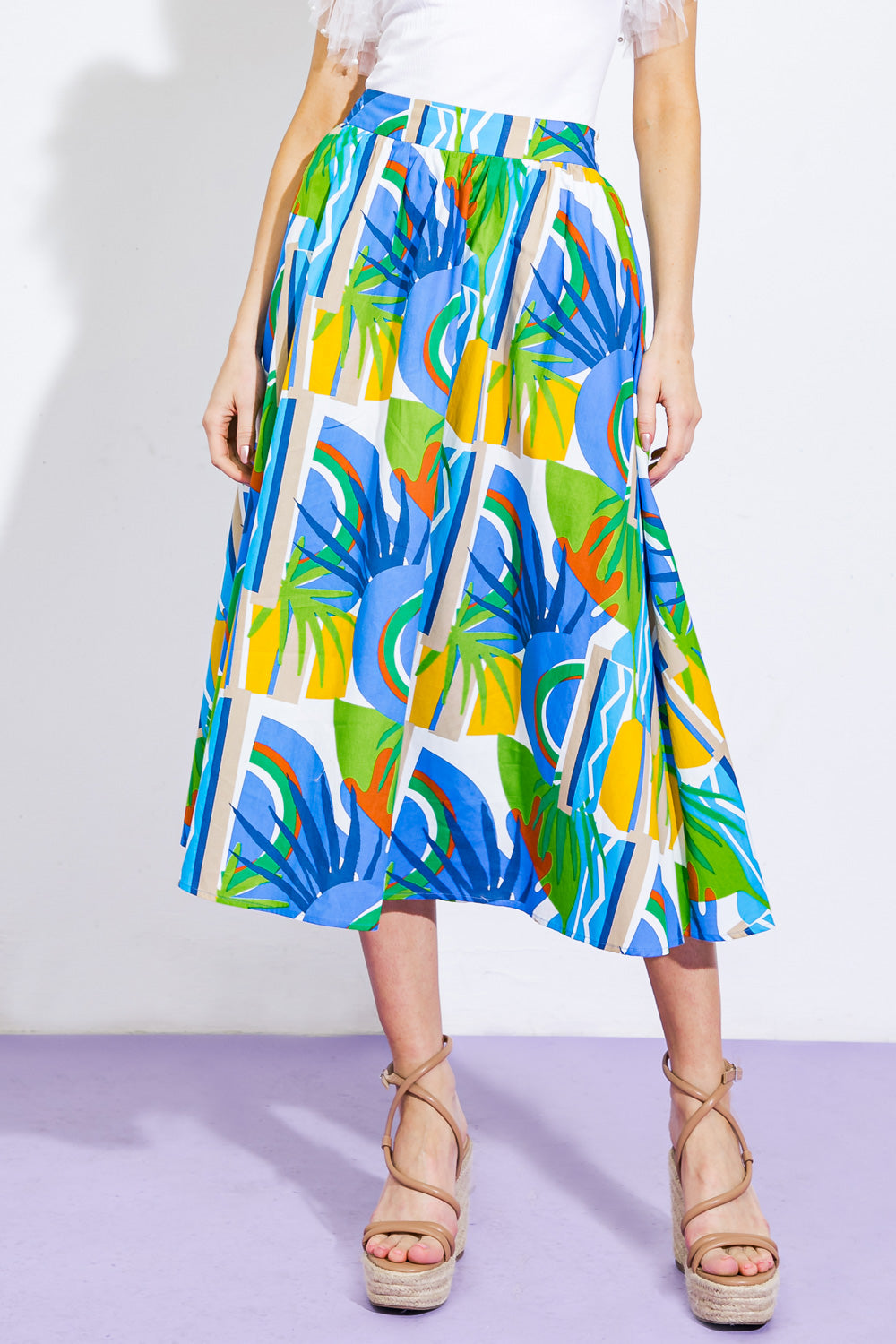 ARE WE THERE YET WOVEN MIDI SKIRT - By Baano