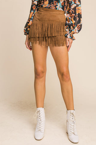 MAKE SOME PLANS SUEDE SKORT - By Baano