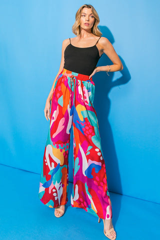 CANCUN GETAWAY SATIN PANTS - By Baano