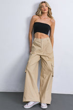 ADORABLE POSH WOVEN CARGO PANTS - By Baano