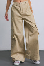 ADORABLE POSH WOVEN CARGO PANTS - By Baano