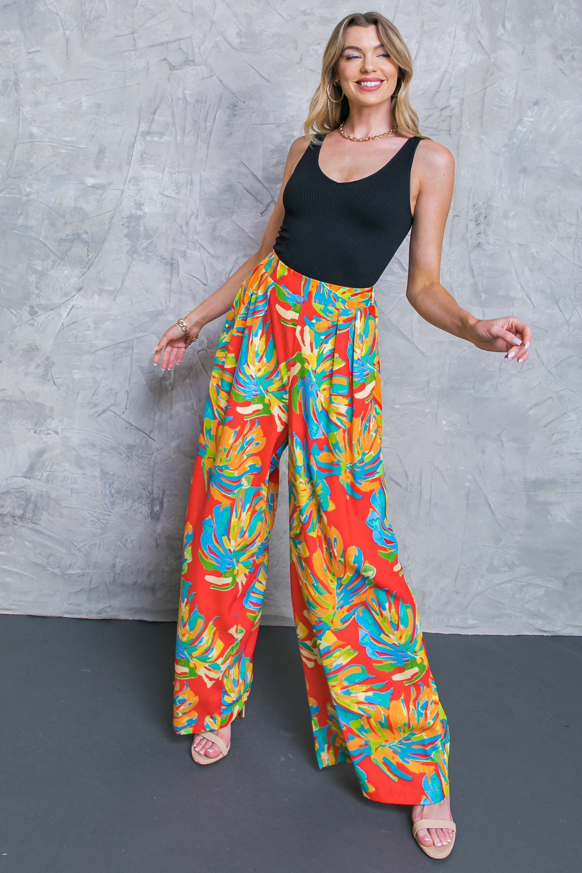 HERE FOR FUN RED WOVEN PANTS - By Baano