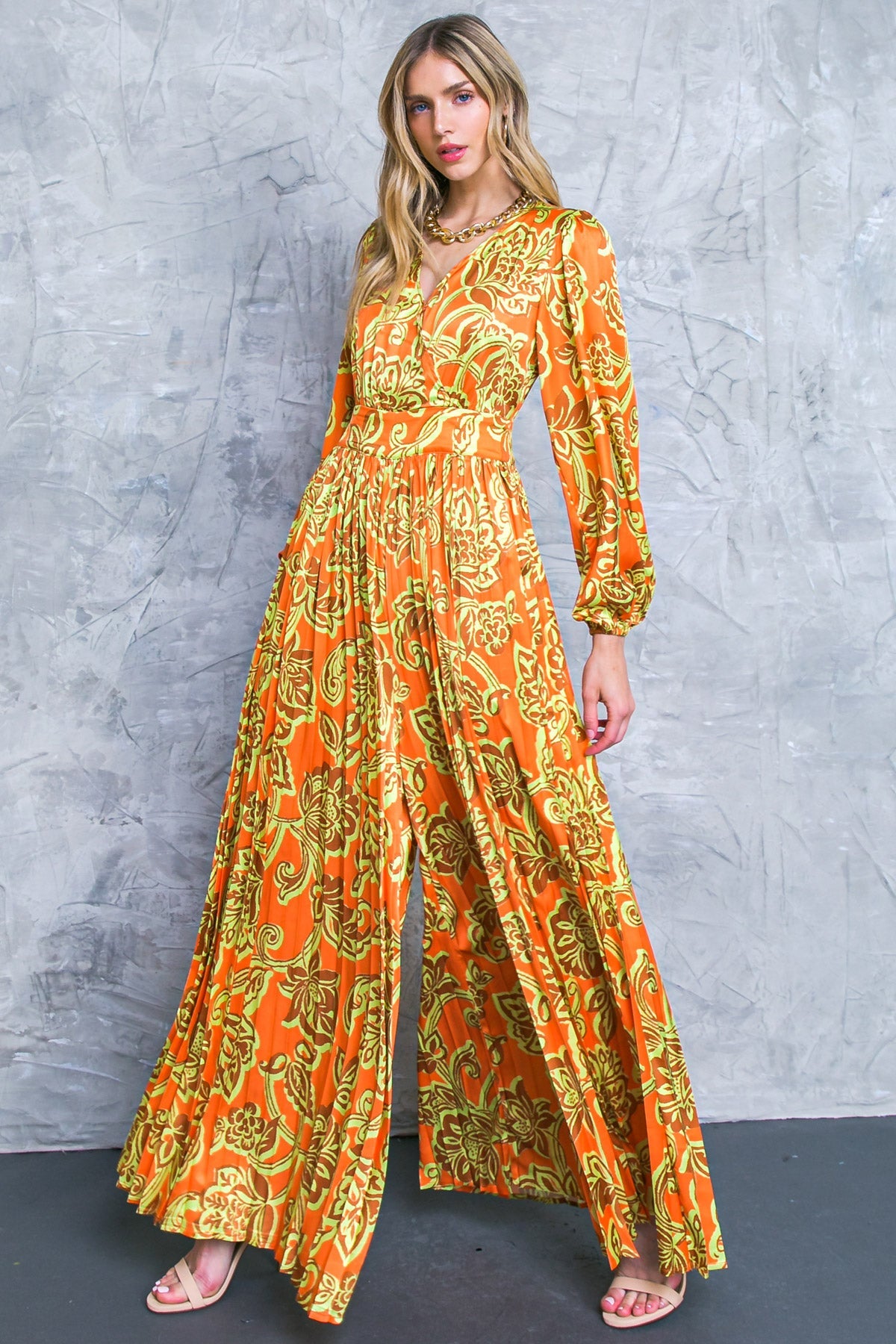 BLUSHING WITH BRILLIANCE SATIN JUMPSUIT - By Baano