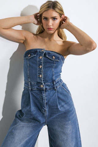 SKY FULL OF STARS DENIM JUMPSUIT - By Baano