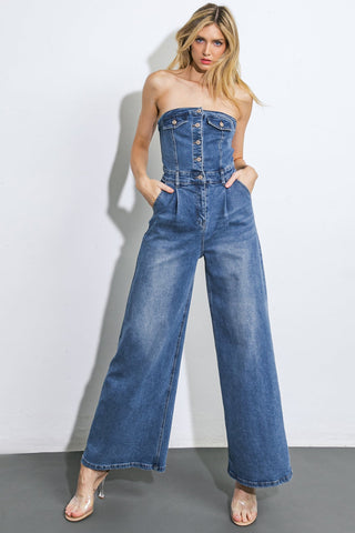 SKY FULL OF STARS DENIM JUMPSUIT - By Baano