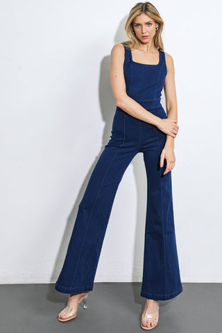THIS ONE'S FOR YOU DENIM JUMPSUIT - By Baano
