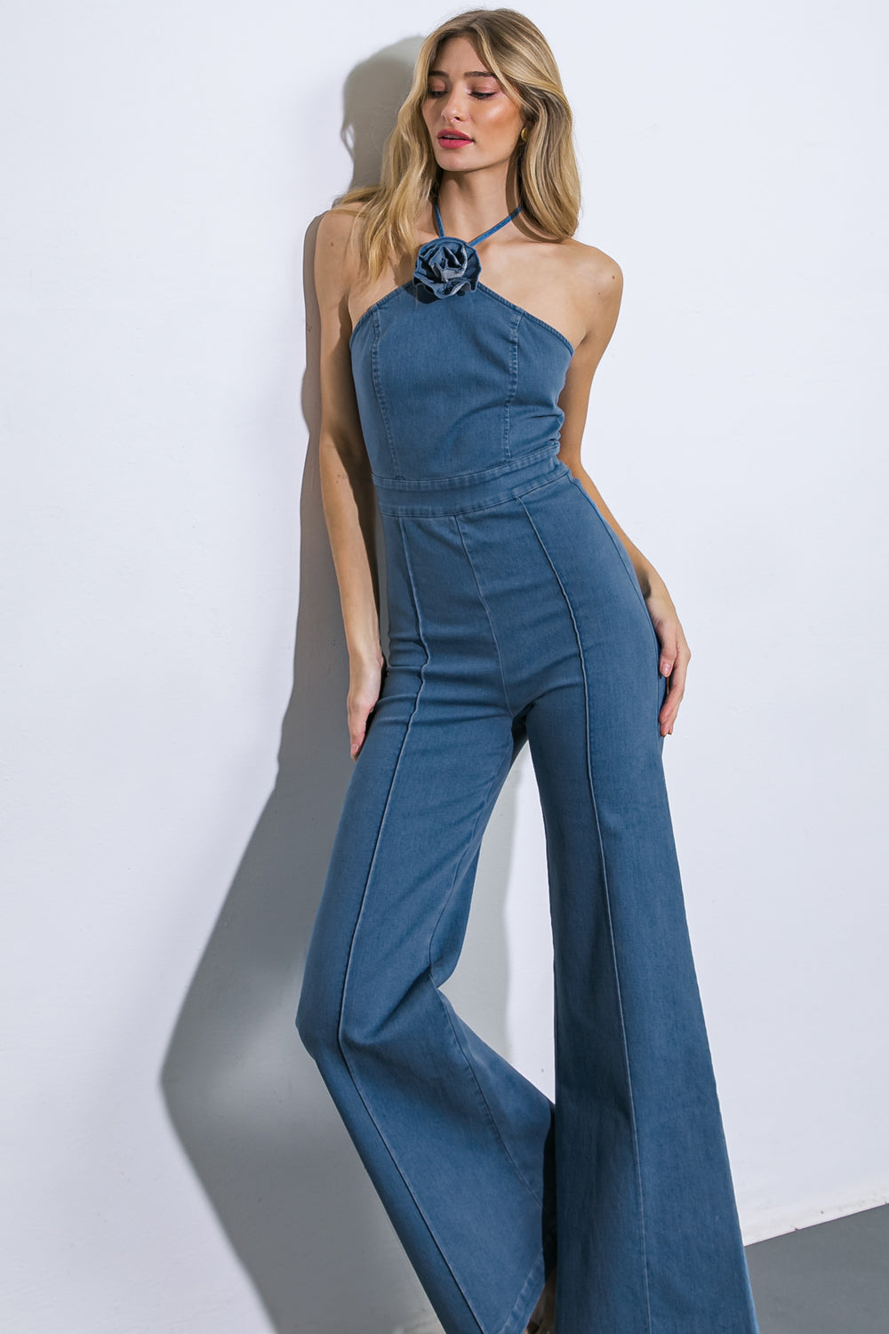 CALL ME LOVELY DENIM JUMPSUIT - By Baano