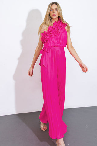 CAN'T TALK RIGHT NOW WOVEN JUMPSUIT - By Baano