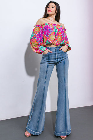 SWEET SUNSET DENIM PANTS - By Baano