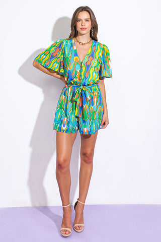 IN MY HAPPY PLACE WOVEN ROMPER - By Baano