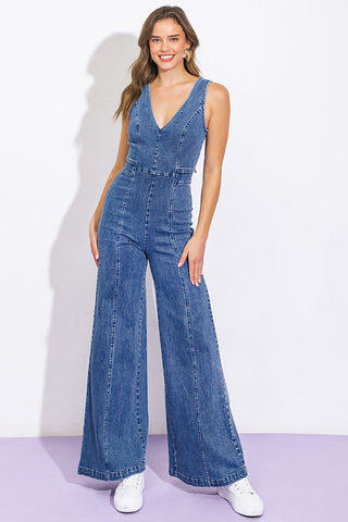 SIESTA SATURDAY DENIM JUMPSUIT - By Baano