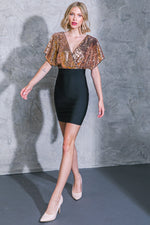 ALWAYS ENDEARING COMBINATION MINI DRESS - By Baano