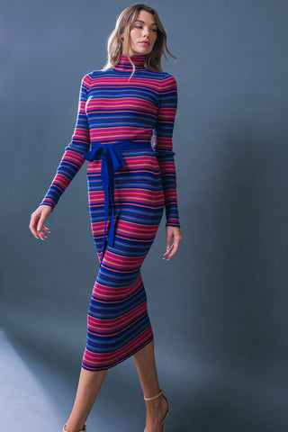 NOTEWORTHY SHINE SWEATER MIDI DRESS - By Baano