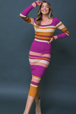 EVENING OF ELEGANCE SWEATER MIDI DRESS - By Baano