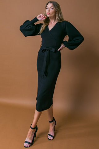 ADORABLE IDEAL SWEATER MIDI DRESS - By Baano