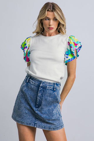 GLITTERY GLEE SWEATER TOP - By Baano