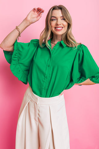 BACK TO BUSINESS WOVEN TOP - By Baano