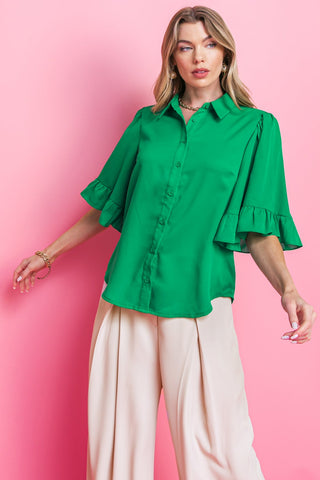 BACK TO BUSINESS WOVEN TOP - By Baano