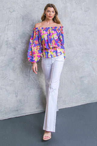 HONESTLY TRUTHFULLY PURPLE WOVEN TOP - By Baano