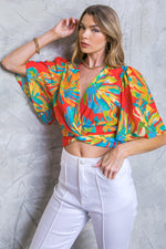 HERE FOR FUN RED WOVEN TOP - By Baano