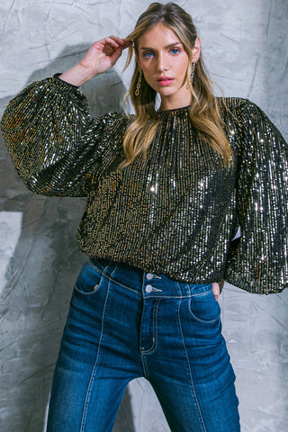 HOPE YOU REMEMBER SEQUIN TOP - By Baano