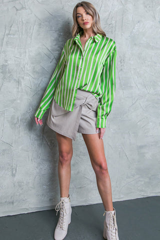 NOTHING TO REGRET SATIN WOVEN TOP - By Baano